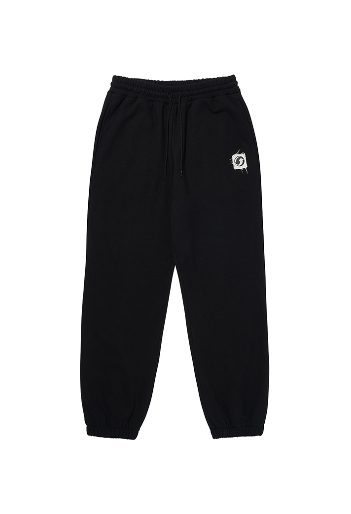 GE-CYCLE LOGO PATCH JOGGER BLACK